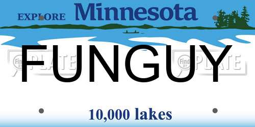 FUNGUY Minnesota License Plate