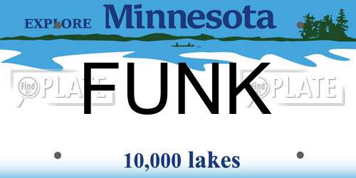 FUNK Minnesota License Plate