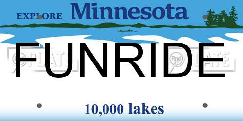 FUNRIDE Minnesota License Plate
