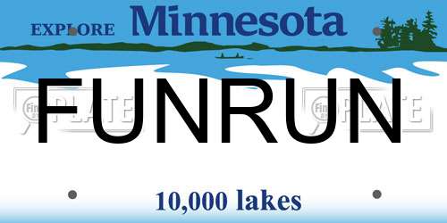 FUNRUN Minnesota License Plate
