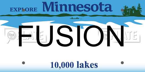 FUSION Minnesota License Plate