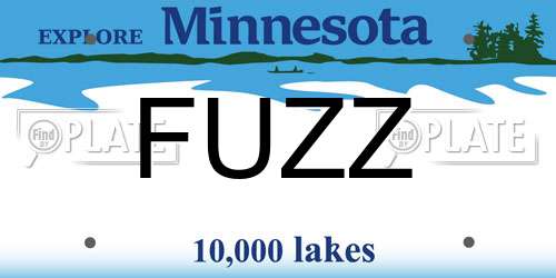 FUZZ Minnesota License Plate