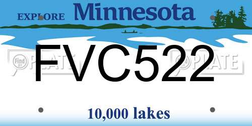 FVC522 Minnesota License Plate