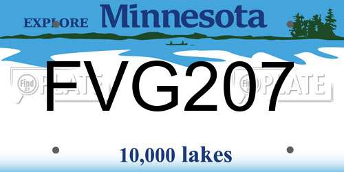 FVG207 Minnesota License Plate