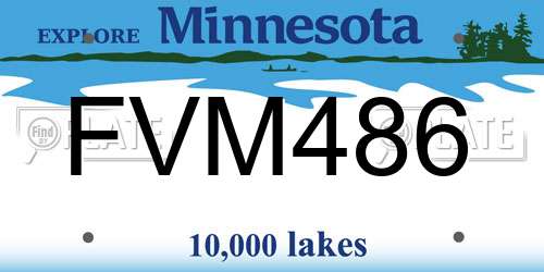 FVM486 Minnesota License Plate