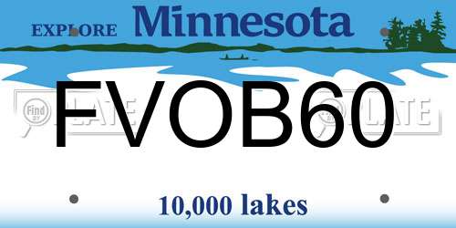 FVOB60 Minnesota License Plate