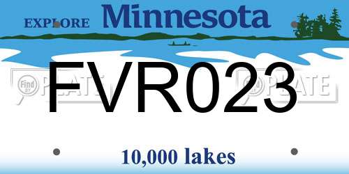 FVR023 Minnesota License Plate