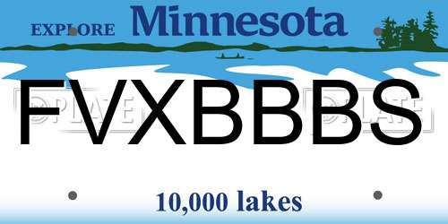 FVXBBBS Minnesota License Plate
