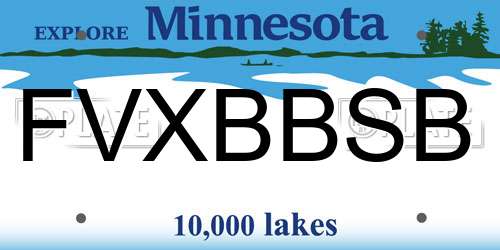 FVXBBSB Minnesota License Plate