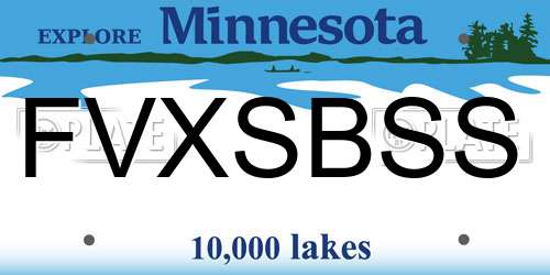 FVXSBSS Minnesota License Plate