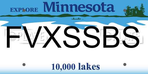 FVXSSBS Minnesota License Plate