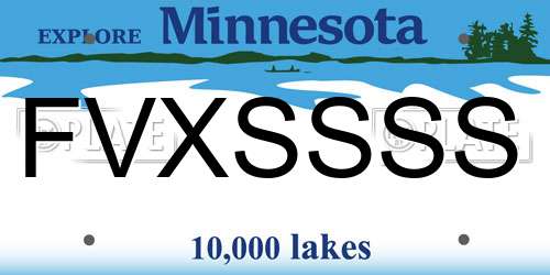 FVXSSSS Minnesota License Plate