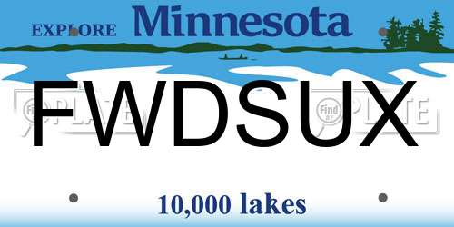FWDSUX Minnesota License Plate