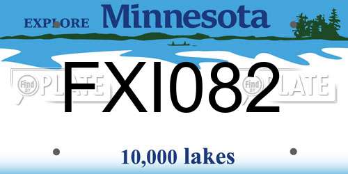 FXI082 Minnesota License Plate