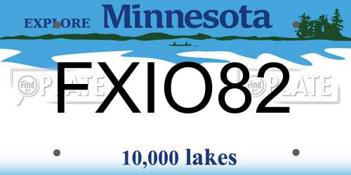 FXIO82 Minnesota License Plate