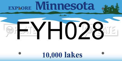 FYH028 Minnesota License Plate