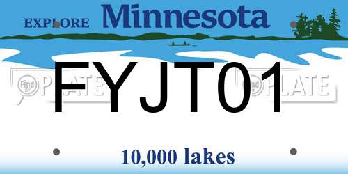 FYJT01 Minnesota License Plate