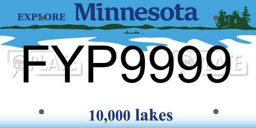 FYP9999 Minnesota License Plate