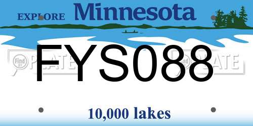 FYS088 Minnesota License Plate