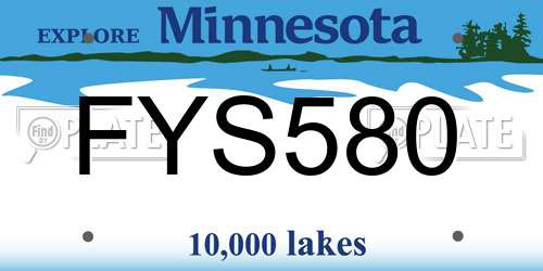 FYS580 Minnesota License Plate