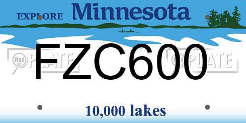 FZC600 Minnesota License Plate