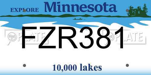 FZR381 Minnesota License Plate
