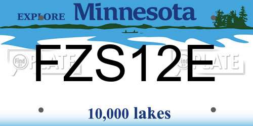 FZS12E Minnesota License Plate
