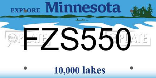 FZS550 Minnesota License Plate