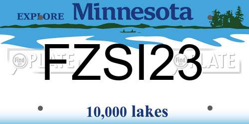 FZSI23 Minnesota License Plate