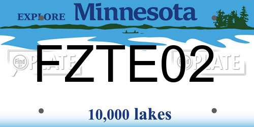 FZTE02 Minnesota License Plate