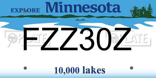 FZZ30Z Minnesota License Plate
