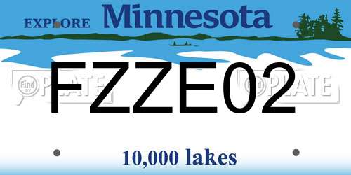 FZZE02 Minnesota License Plate