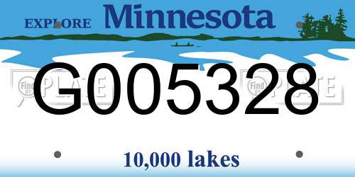 G005328 Minnesota License Plate