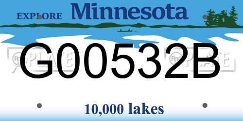 G00532B Minnesota License Plate
