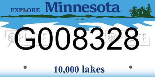 G008328 Minnesota License Plate