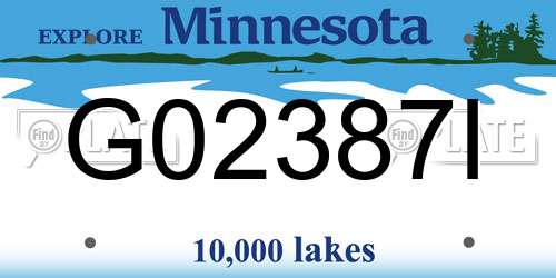 G02387I Minnesota License Plate