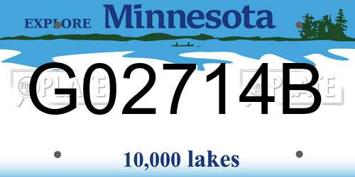 G02714B Minnesota License Plate