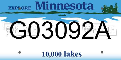 G03092A Minnesota License Plate