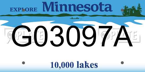 G03097A Minnesota License Plate