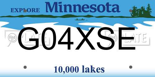 G04XSE Minnesota License Plate