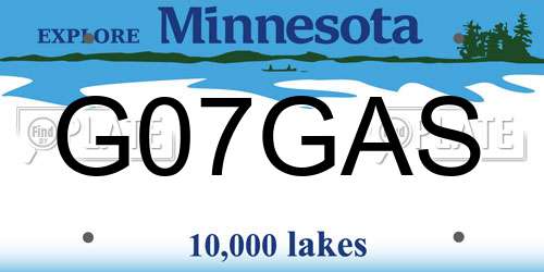 G07GAS Minnesota License Plate