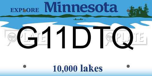 G11DTQ Minnesota License Plate