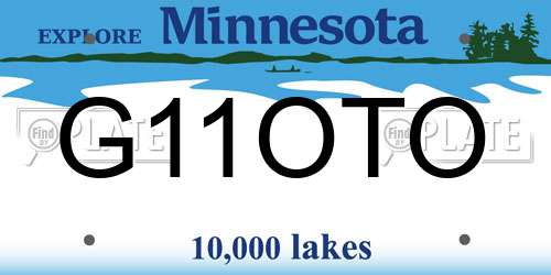 G11OTO Minnesota License Plate