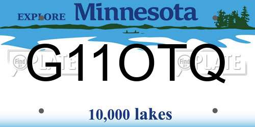 G11OTQ Minnesota License Plate