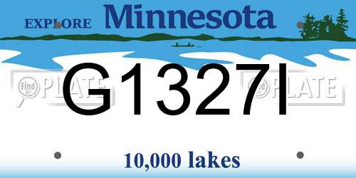 G1327I Minnesota License Plate