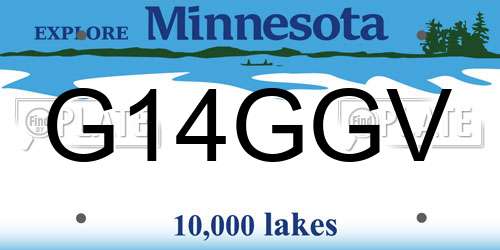 G14GGV Minnesota License Plate