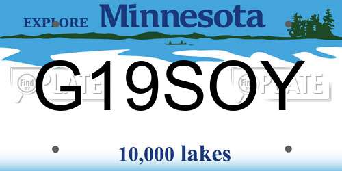 G19SOY Minnesota License Plate