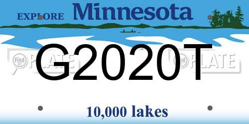 G2020T Minnesota License Plate