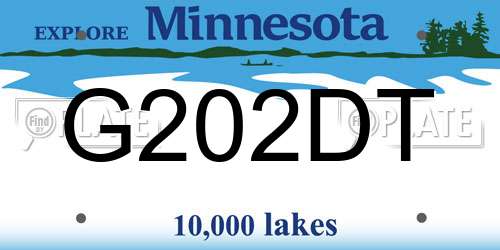 G202DT Minnesota License Plate