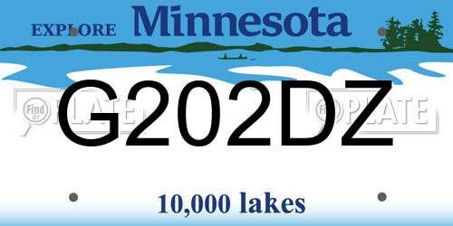 G202DZ Minnesota License Plate